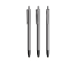 Plastic pen met stylus en blauwe inkt Clic Stic BIC® kleur zilver