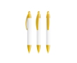 Plastic pen met 360º-opdruk en zwarte inkt Wide Body Mini BIC® kleur doorzichtig geel