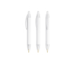 Plastic pen met 360º-opdruk en zwarte inkt Wide Body Mini BIC® kleur doorzichtig wit