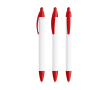BIC® balpen van gerecycled plastic met brede houder en blauwe inkt kleur rood