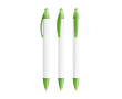 Gerecyclede plastic BIC® pen met breed profiel en zwarte inkt kleur doorzichtig groen