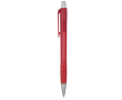Transparante kunststof klikpen met blauwe inkt Striped Grip BIC® kleur rood