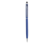 Multifunctionele metalen pen met touch stylus en blauwe BIC®-inkt kleur blauw