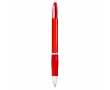 Plastic pen met translucente behuizing en blauwe inkt Click BIC® kleur rood