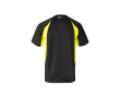 Unisex T-shirt van polyester, tweekleurig 160 g/m² Velilla kleur geel