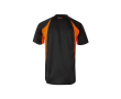 Unisex T-shirt van polyester, tweekleurig 160 g/m² Velilla kleur oranje