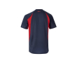 Werk shirt, tweekleurig, volledig van polyester 160 g/m² Velilla kleur rood