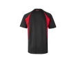 Unisex T-shirt van polyester, tweekleurig 160 g/m² Velilla kleur rood