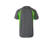 Unisex T-shirt van polyester, tweekleurig 160 g/m² Velilla kleur groen