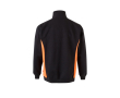 Tweekleurige fleece werktrui van katoen 260 g/m² Velilla kleur oranje