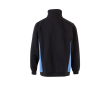 Tweekleurige fleece werktrui van katoen 260 g/m² Velilla kleur lichtblauw