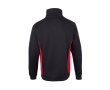 Tweekleurige fleece werktrui van katoen 260 g/m² Velilla kleur rood