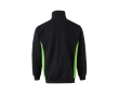 Tweekleurige fleece werktrui van katoen 260 g/m² Velilla kleur groen