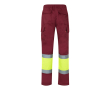 Werkbroek van katoen en polyester, reflecterend 210 g/m² Velilla kleur bordeaux