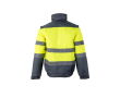 Unisex tweekleurige werkjas van polyester 180 g/m² Velilla kleur grijs