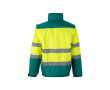 Unisex tweekleurige werkjas van polyester 180 g/m² Velilla kleur groen