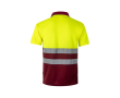 Reflecterende werkpolo van polyester 160 g/m² Velilla kleur bordeaux