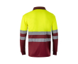 Werkpolo met reflecterende details 160 g/m² Velilla kleur bordeaux