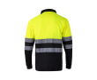 Werkpolo met lange mouwen, van polyester 160 g/m² Velilla kleur zwart