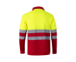 Werkpolo met lange mouwen, van polyester 160 g/m² Velilla kleur rood