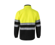 Unisex fleece werkjas met reflecterende details 280 g/m² Velilla kleur zwart