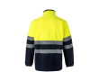 Tweekleurige fleece werkjas van polyester 280 g/m² Velilla kleur geel