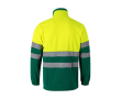 Unisex fleece werkjas met reflecterende details 280 g/m² Velilla kleur groen
