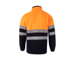 Tweekleurige fleece werkjas van polyester 280 g/m² Velilla kleur oranje