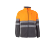 Fleece werkjas, tweekleurig, van polyester 280 g/m² Velilla kleur oranje