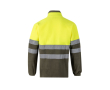 Unisex fleece werkjas met reflecterende details 280 g/m² Velilla kleur miliair groen