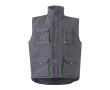 Unisex werkvest met zakken, van polyester 120 g/m² Velilla kleur groen