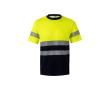 Tweekleurig werk shirt van piqué met logo 150 g/m² Velilla kleur geel