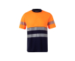 Tweekleurig werk shirt van piqué met logo 150 g/m² Velilla kleur oranje