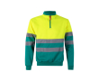 Werktrui van polyester met fleecestof 300 g/m² Velilla kleur groen
