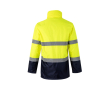 Tweekleurige werkjas van polyester met coating 190 g/m² Velilla kleur geel