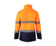 Tweekleurige werkjas van polyester met coating 190 g/m² Velilla kleur oranje