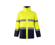 Extra grote werkjas van polyester met logo 190 g/m² Velilla kleur geel