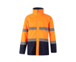 Extra grote werkjas van polyester met logo 190 g/m² Velilla kleur oranje