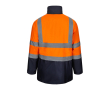 Werkjas 4-in-1, tweekleurig, van polyester 180 g/m² Velilla kleur oranje