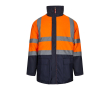 Grote werkjas 4-in-1 met polyester coating 180 g/m² Velilla kleur oranje