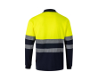 Tweekleurige werkpolo met jouw logo 150 g/m² Velilla kleur geel