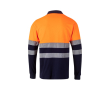Werkpolo van piqué materiaal met lange mouwen 150 g/m² Velilla kleur oranje