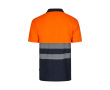 Werkpolo van polyester met birdseye-patroon 140 g/m² Velilla kleur oranje