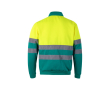 Tweekleurige fleece werktrui van polyester 300 g/m² kleur geel
