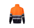Extra grote fleece trui van polyester met logo 300 g/m² Velilla kleur oranje