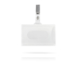 Plastic badgehouder met afneembare broekriemclip 9x5,5 cm kleur doorzichtig