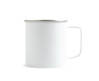 Mok van gerecycled roestvrij staal met modern design en handvat 400ml kleur wit