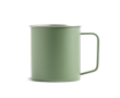 Mok van gerecycled roestvrij staal met modern design en handvat 400ml kleur bosgroen