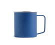 Mok van gerecycled roestvrij staal met modern design en handvat 400ml kleur koningsblauw