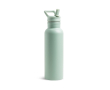 RVS thermosfles met vast handvat en inklapbaar rietje 500 ml kleur pistache groen